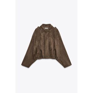ZARA SUEDE EFFECT BOMBER JACKET